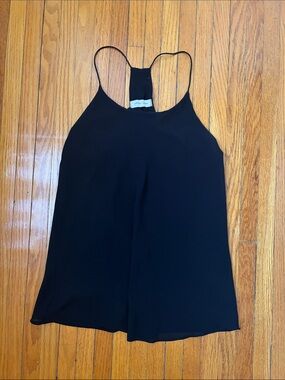 Black Racerback Camisole with Slim Straps